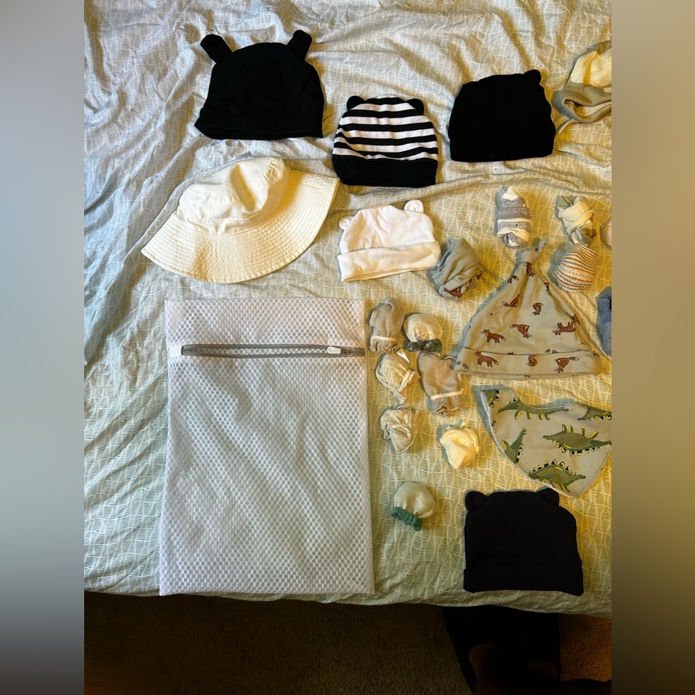 Baby Hat, sock and mitt Accessory LOT